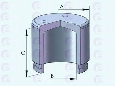 Piston, etrier frana MITSUBISHI PAJERO IV (V8_W, V9_W) (2006 - 2016) ERT 150589-C piesa NOUA