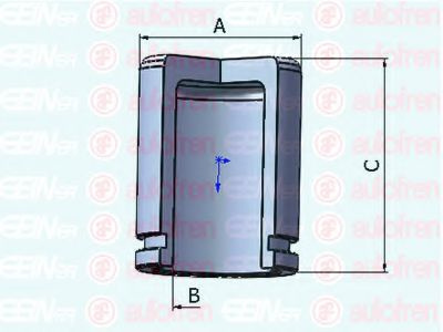 Piston, etrier frana NISSAN PICK UP III (D22) (1997 - 2016) AUTOFREN SEINSA D025279 piesa NOUA