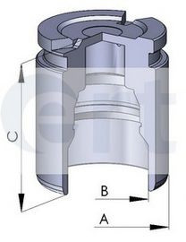 Piston, etrier frana SKODA OCTAVIA II (1Z3) (2004 - 2013) ERT 150555-C piesa NOUA