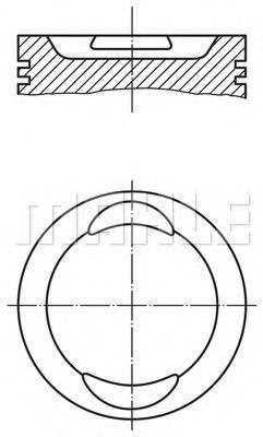 Piston FIAT ALBEA (178) (1996 - 2009) MAHLE ORIGINAL 009 41 00 piesa NOUA