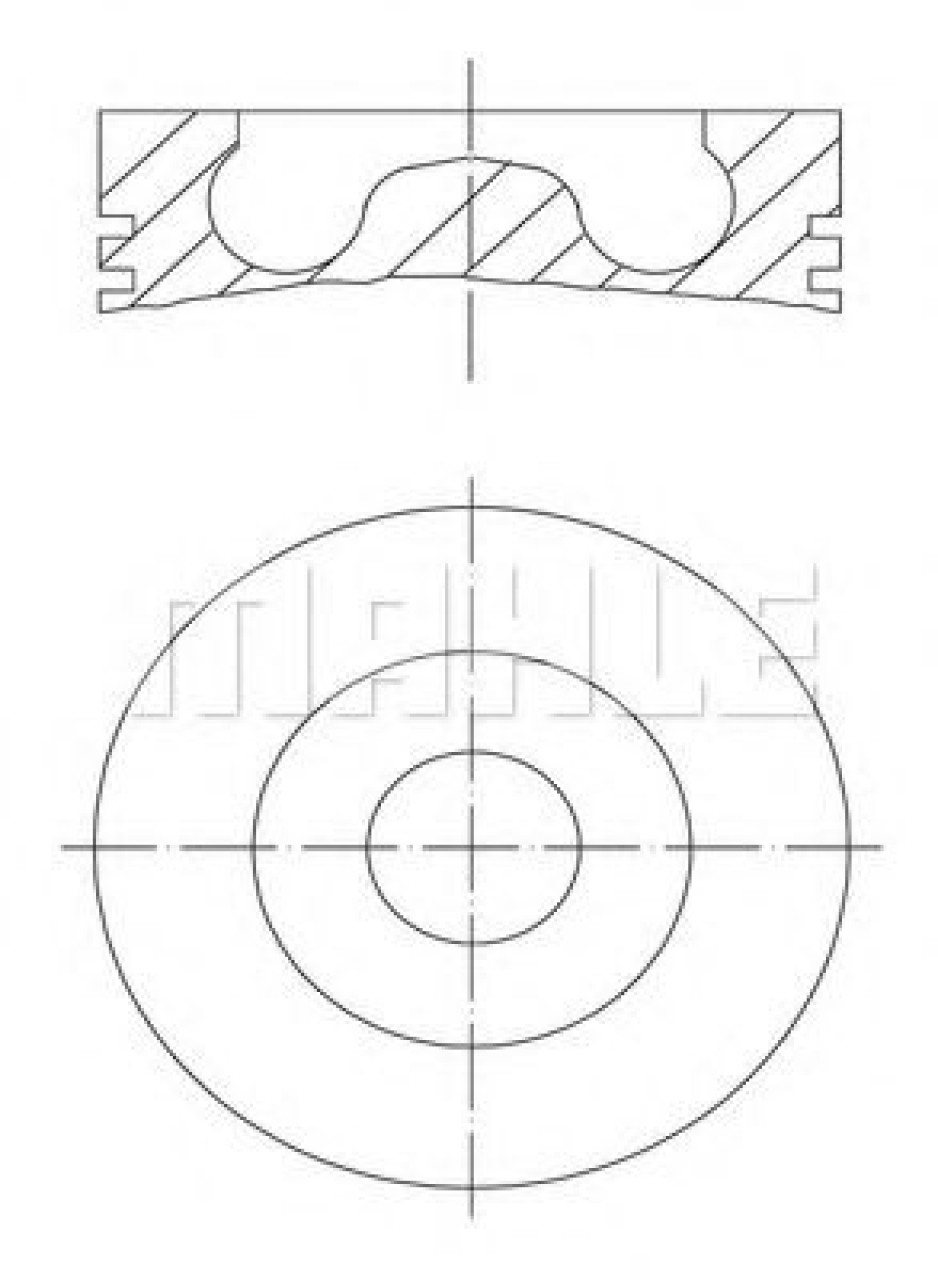 Piston FORD TRANSIT caroserie (2006 - 2014) MAHLE ORIGINAL 016 07 00 piesa NOUA