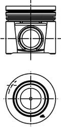 Piston IVECO DAILY III caroserie inchisa/combi (1997 - 2007) KOLBENSCHMIDT 40286610 piesa NOUA