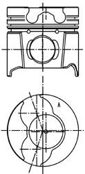 Piston NISSAN INTERSTAR bus (X70) (2002 - 2016) KOLBENSCHMIDT 99561600 piesa NOUA