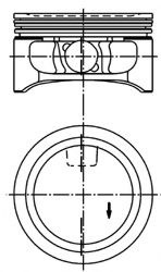 Piston OPEL VECTRA B Hatchback (38) (1995 - 2003) KOLBENSCHMIDT 94912610 piesa NOUA