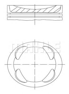 Piston PEUGEOT 2008 (2013 - 2016) MAHLE ORIGINAL 081 PI 00104 000 piesa NOUA