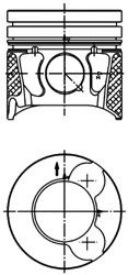 Piston PEUGEOT 307 Estate (3E) (2002 - 2016) KOLBENSCHMIDT 99700600 piesa NOUA