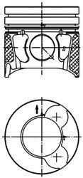 Piston PEUGEOT 308 CC (2009 - 2016) KOLBENSCHMIDT 99700600 piesa NOUA