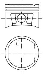 Piston RENAULT GRAND SCENIC II (JM0/1) (2004 - 2016) KOLBENSCHMIDT 99746600 piesa NOUA