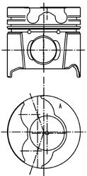 Piston RENAULT LAGUNA II (BG0/1) (2001 - 2016) KOLBENSCHMIDT 99561600 piesa NOUA