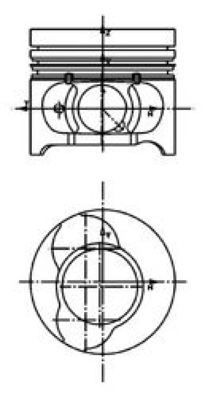 Piston RENAULT SCENIC II (JM0/1) (2003 - 2009) KOLBENSCHMIDT 40190600 piesa NOUA