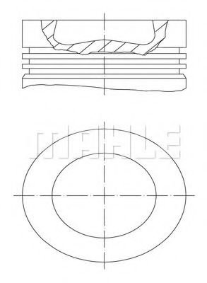 Piston SKODA OCTAVIA II (1Z3) (2004 - 2013) MAHLE ORIGINAL 028 PI 00100 001 piesa NOUA