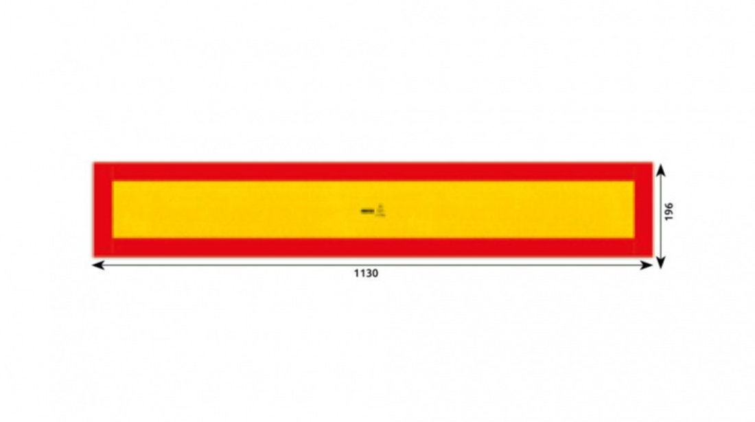 Placa reflectorizanta galben/ rosu 1130x196 mm suport aluminiu hico UNIVERSAL Universal #6 TWY068