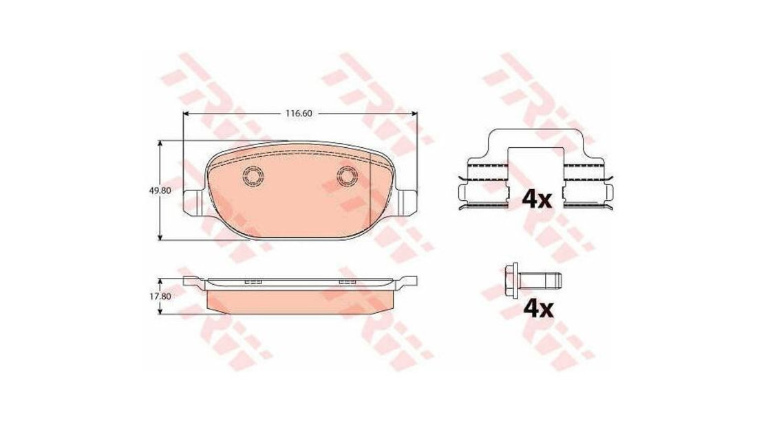 Placute de frana Alfa Romeo BRERA (939) 2006-2016 #3 087800