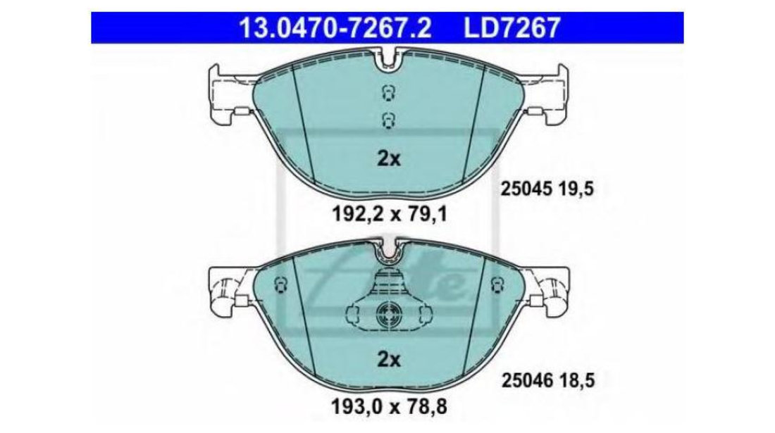 Placute de frana BMW 7 (F01, F02, F03, F04) 2008-2016 #2 05P1582