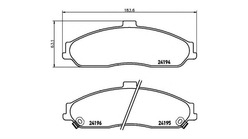 Placute de frana Chevrolet CORVETTE Cabriolet (C6) 2004-2016 #2 12330681