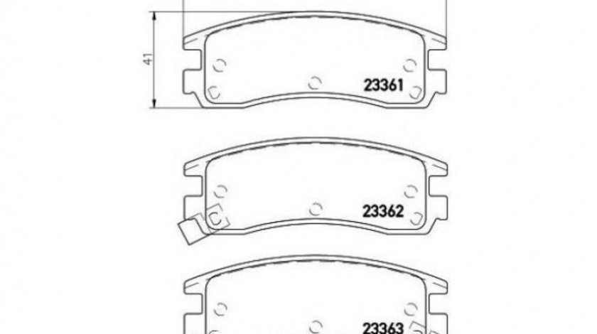 Placute de frana Chevrolet IMPALA limuzina 1999-2005 #2 0252336114W