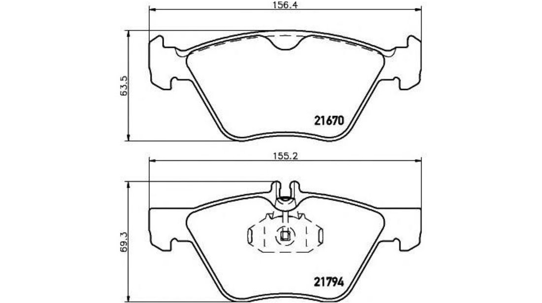 Placute de frana Mercedes CLK Cabriolet (A208) 1998-2002 #2 0024204520