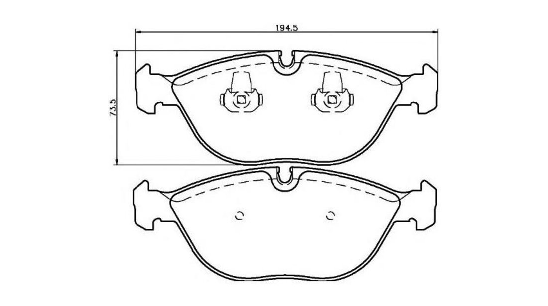 Placute de frana Mercedes E-CLASS (W211) 2002-2009 #2 0034202120