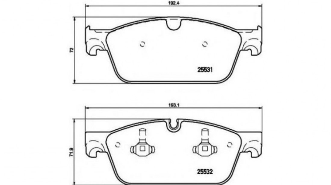 Placute de frana Mercedes GLS (X166) 2015-2016 #2 0064203620