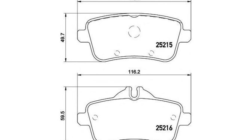 Placute de frana Mercedes GLS (X166) 2015-2016 #3 0064203320