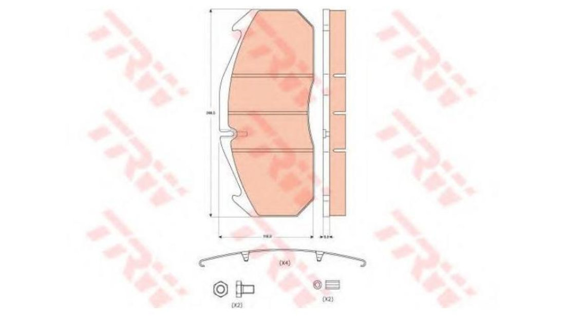 Placute de frana Mercedes TOURISMO (O 350) 1994-2016 #3 0252911328