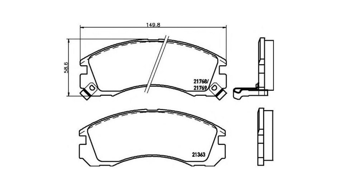 Placute de frana Mitsubishi GALANT Mk VI combi (EA_) 1996-2003 #2 035402