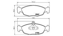 Placute de frana Opel ASTRA F Van (55_) 1991-1999 ...