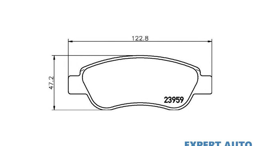 Placute de frana Peugeot 108 2014-2016 #2 0252395917