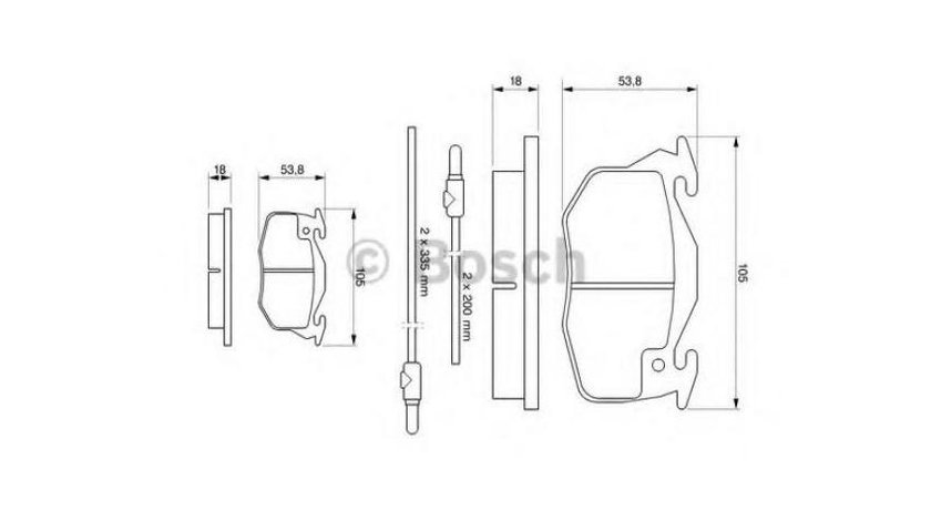 Placute de frana Renault 18 (134_) 1978-1993 #2 0986461763