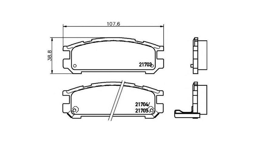 Placute de frana Subaru SVX (CX) 1992-1997 #2 034202