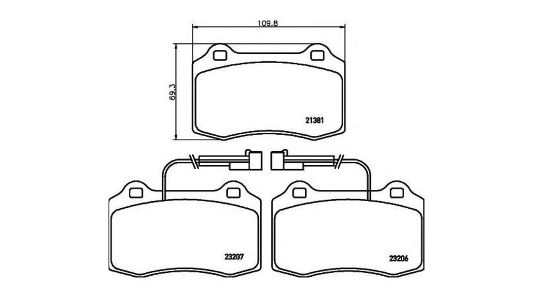 Placute frana Alfa Romeo 147 (2001-2010) [937] #2 043422