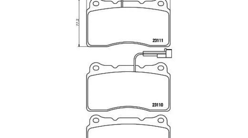 Placute frana Alfa Romeo 156 Sportwagon (932) 2000-2006 #2 0252309216W