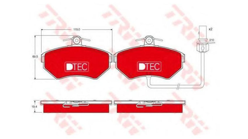 Placute frana Audi AUDI A4 (8EC, B7) 2004-2008 #2 02521945191PD