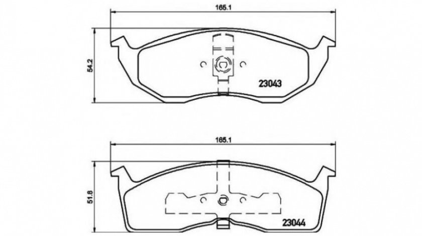 Placute frana Chrysler NEW YORKER 1992-1998 #2 044700