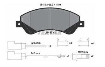 Placute frana fata Ford Transit MK6 2.2 TDCI 2448501 ( LICHIDARE DE STOC)