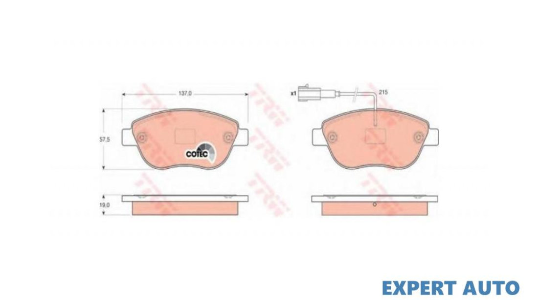 Placute frana Fiat DOBLO Cargo (223) 2000-2016 #3 0252370918PD