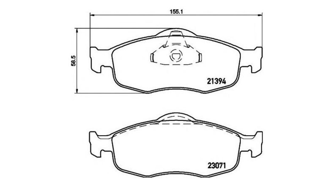 Placute frana Ford COUGAR (EC_) 1998-2001 #2 043200