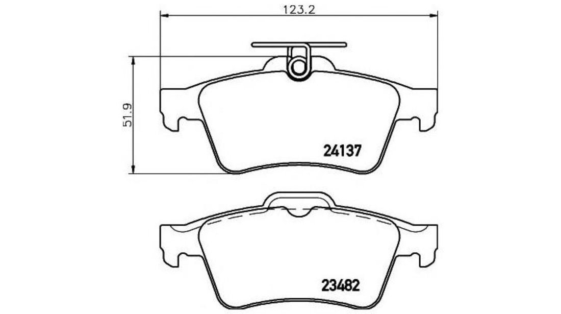 Placute frana Ford TOURNEO CONNECT 2002-2016 #3 0252413716