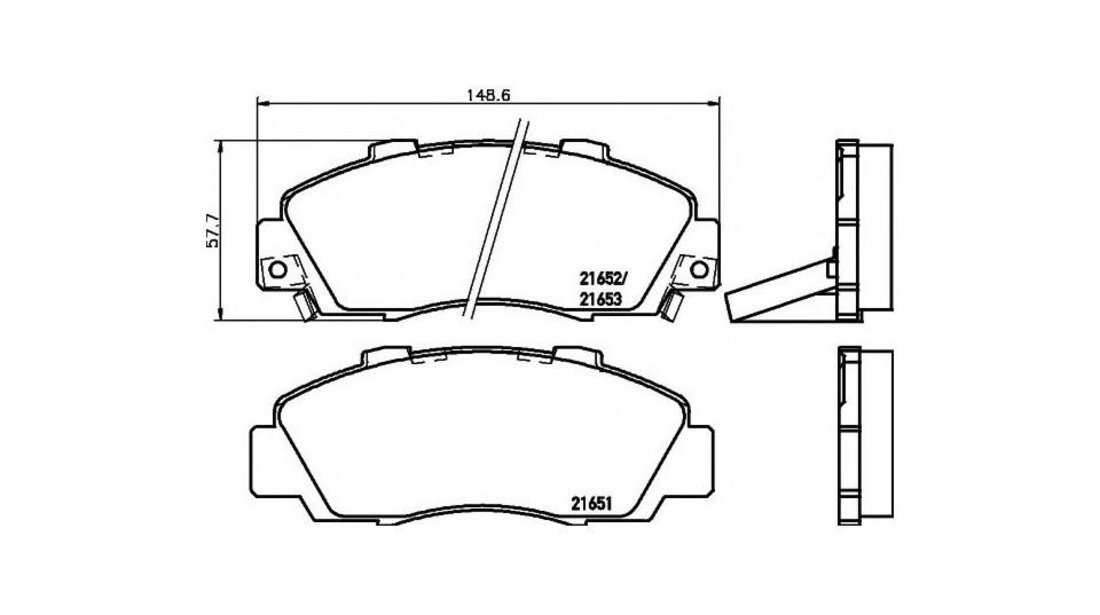 Placute frana Honda CIVIC Mk V hatchback (EJ, EK) 1995-2001 #2 035102