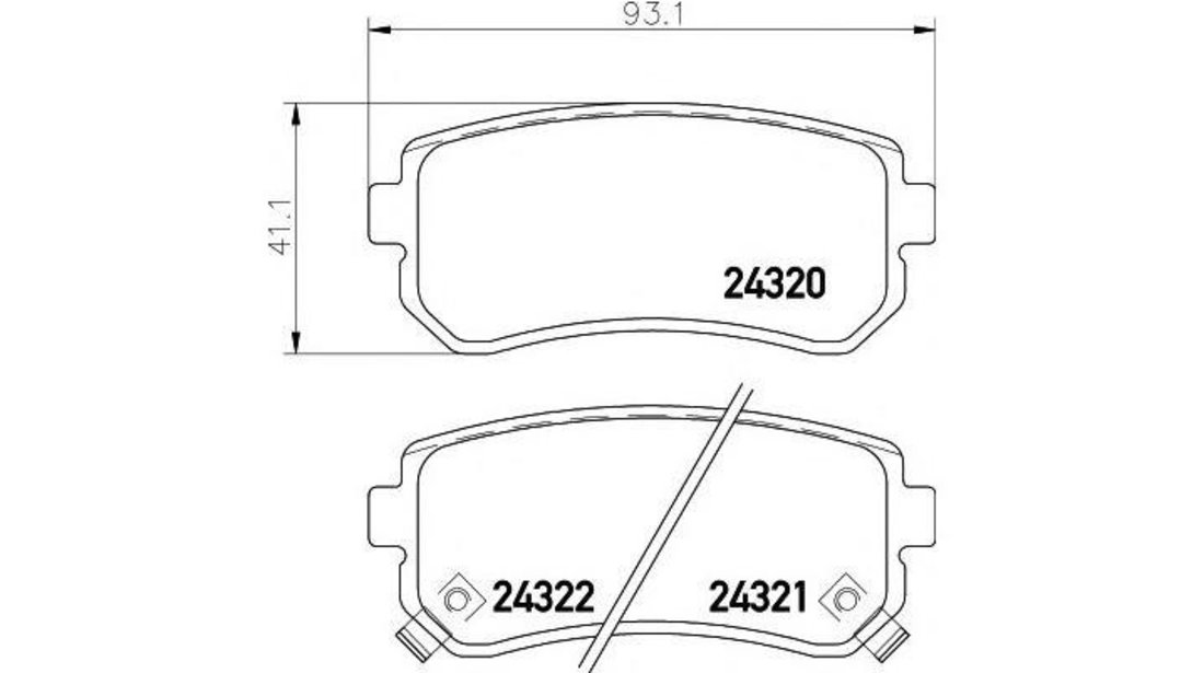 Placute frana Hyundai i30 (FD) 2007-2011 #2 0986494140