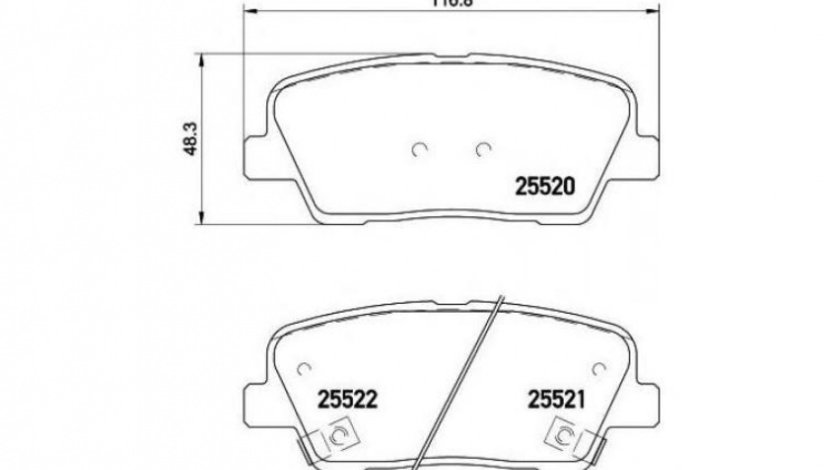 Placute frana Hyundai SANTA FE II (CM) 2005-2016 #2 0986495165