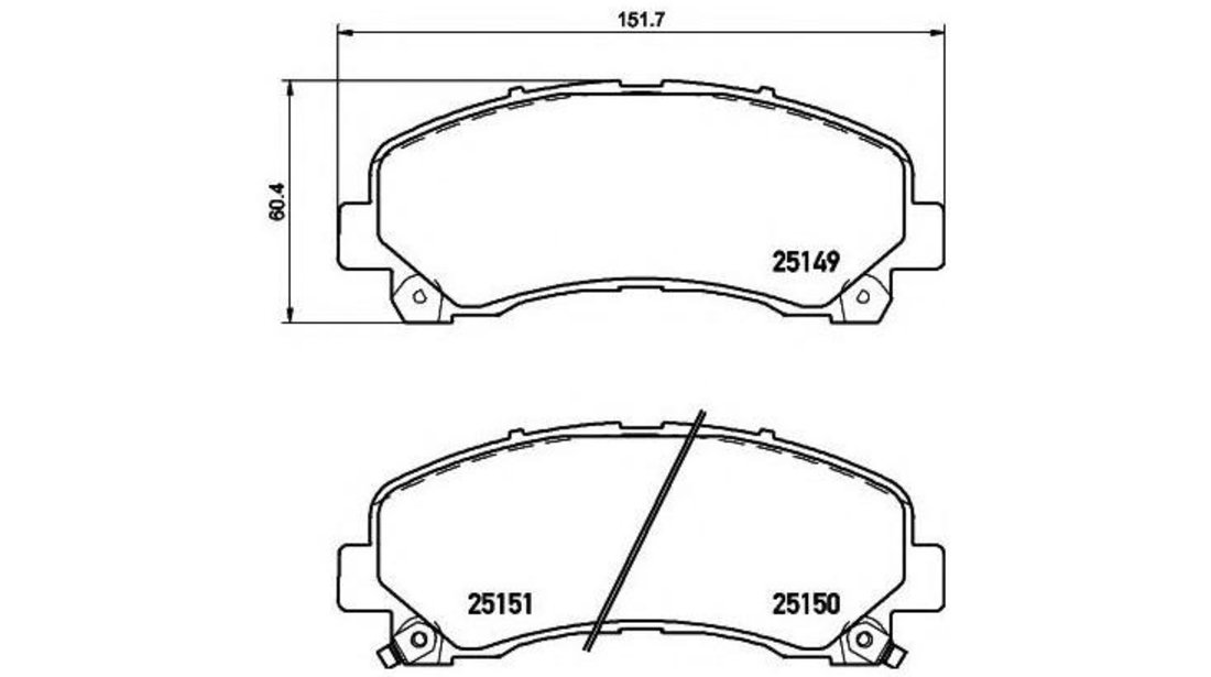 Placute frana Isuzu RODEO (8DH) 2002-2016 #3 140700