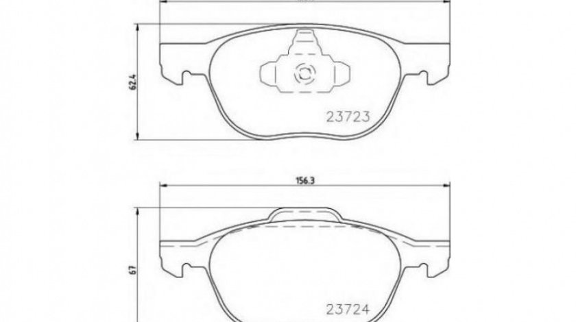 Placute frana Mazda 3 (BK) 2003-2009 #2 0252372318
