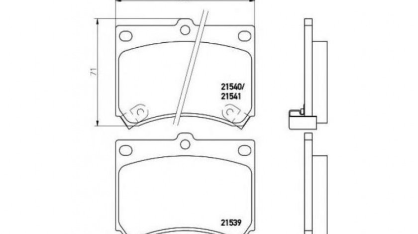 Placute frana Mazda 323 C Mk V (BA) 1994-2000 #2 033302