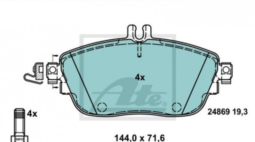 Placute frana Mercedes A-CLASS (W176) 2012-2016 #2 0064204620