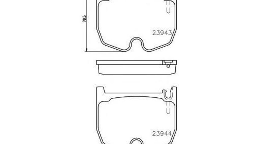 Placute frana Mercedes CLS (C219) 2004-2011 #2 0034205320