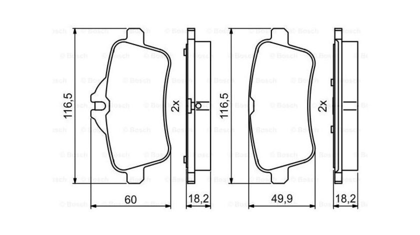 Placute frana Mercedes GL-CLASS (X166) 2012-2016 #3 0064204020