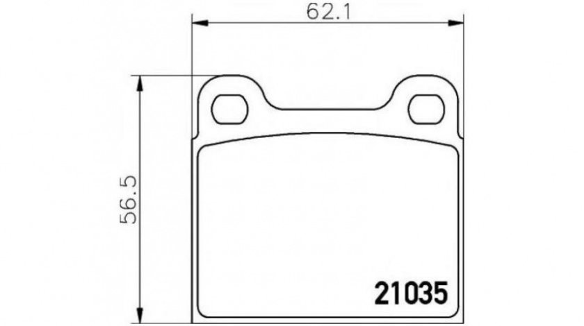 Placute frana Mercedes S-CLASS (W126) 1979-1991 #2 0004205720