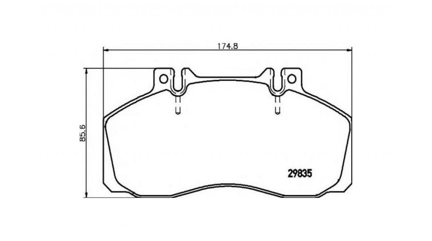 Placute frana Mercedes T2/LN1 autobasculanta 1986-1994 #3 0014201520