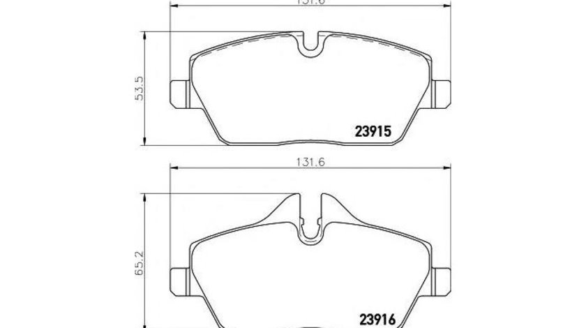 Placute frana MINI MINI CLUBVAN (R55) 2012-2016 #3 05P1241